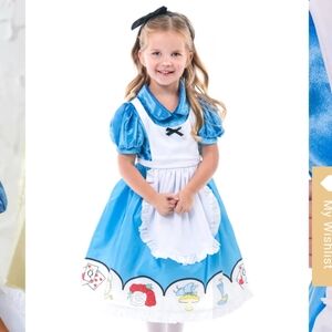 Alice In Wonderland Dress-up or Halloween Costume with Classic Storybook Design